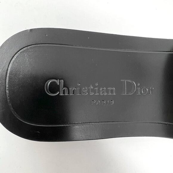 Christian Dior Diorevolution Turquoise Inlay Logo Leather Sandals 36.5 - Picture 7 of 11